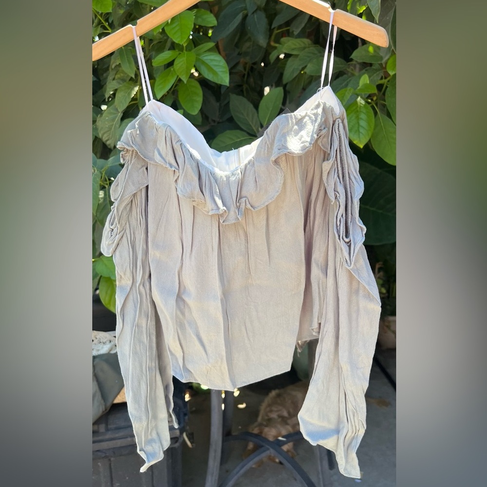 4sienna off shoulder puff sleeve top